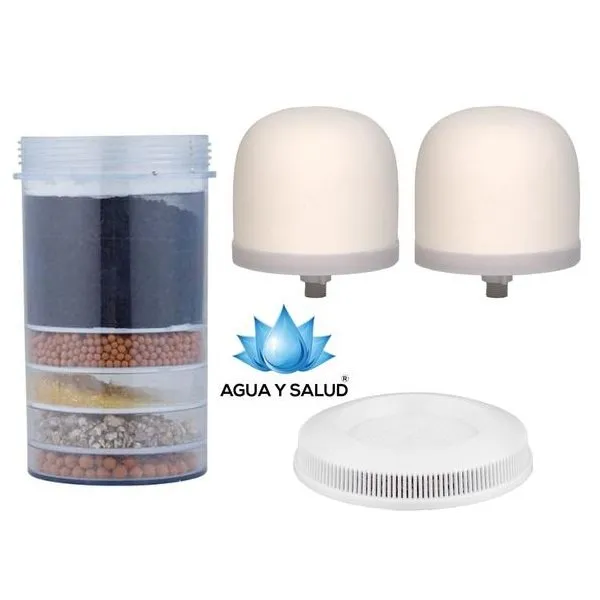 KIT DE 4 REPUESTOS PARA PURIFICADOR DE AGUA DE 12lts y 14LTS AGUA Y SALUD