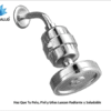 filtro de ducha plateado para purificar el agua en ducha tipo gotas