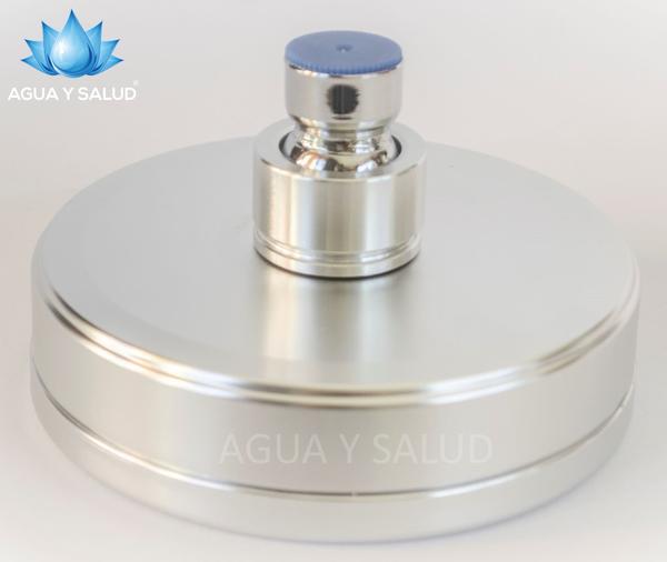 ROSETA DE METAL CON FILTRO PARA DUCHAS visto desde arriba