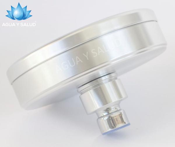 roseta de metal 3 ROSETA DE METAL CON FILTRO PARA DUCHAS visto de lado