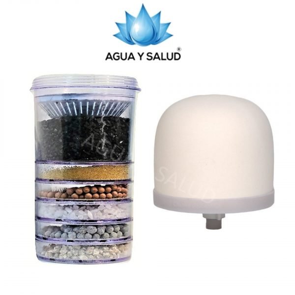 Kit de 2 repuestos con filtro de 6 etapas para purificador Agua y Salud