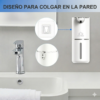 Instalación en pared sin taladro con cinta adhesiva incluida Dispensador de jabón espuma automático montaje en pared sin taladro