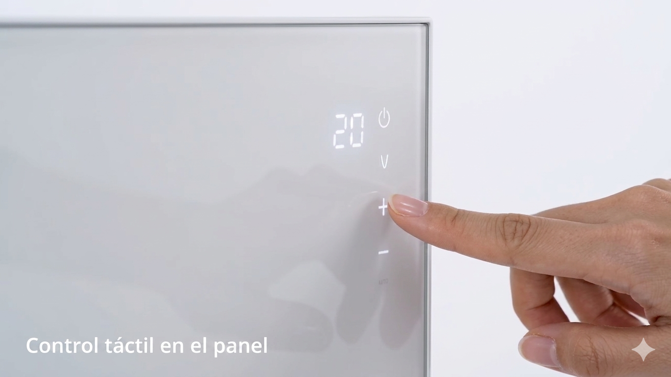 Panel táctil con termostato digital panel calefactor infrarrojo Uruguay - Agua y Salud