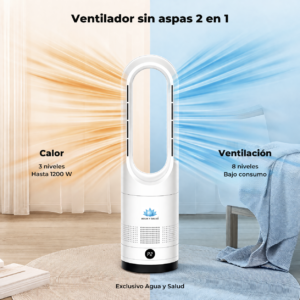 Ventilador sin aspas 2 en 1 Uruguay calefacción y ventilación - Agua y Salud