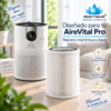 Filtro de repuesto diseñado para el Purificador de Aire Agua y Salud AireVital Pro AYS-2. Ajuste compatible con el equipo y reemplazo fácil y rápido. Filtro HEPA 13 de repuesto para Purificador de Aire Agua y Salud AireVital Pro AYS-2