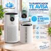 Guía paso a paso para cambiar el filtro del Purificador de Aire AireVital Pro AYS-2: abrir la tapa inferior, retirar el filtro usado, colocar el nuevo filtro y cerrar nuevamente la tapa. Guía paso a paso para cambiar el filtro del Purificador de Aire AireVital Pro AYS-2: abrir la tapa inferior, retirar el filtro usado, colocar el nuevo filtro y cerrar nuevamente la tapa.