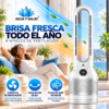 Ventilador sin aspas con 8 niveles de ventilación y oscilación de 80 grados
