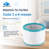 Se recomienda reemplazar el filtro del equipo 3 en 1 de Agua y Salud cada 3 a 6 meses. La duración puede variar según la frecuencia de uso y las condiciones del ambiente. Reemplazo del filtro recomendado cada 3 a 6 meses, según la frecuencia de uso y las condiciones del ambiente.