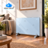 Panel calefactor infrarrojo digital 600W en un living moderno